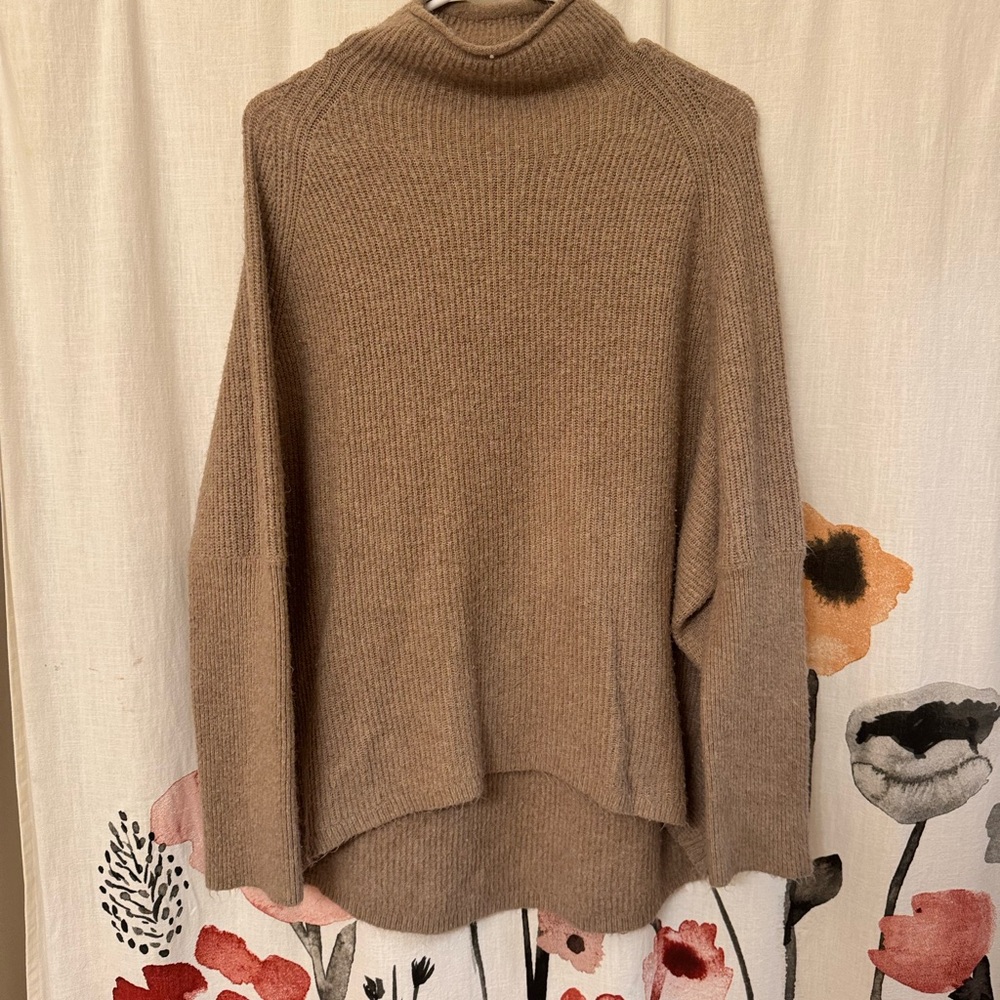 Cozy Tan Turtleneck Sweater